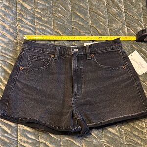 Universal Thread Black Jean Shorts Raw Hem Rigid Denim